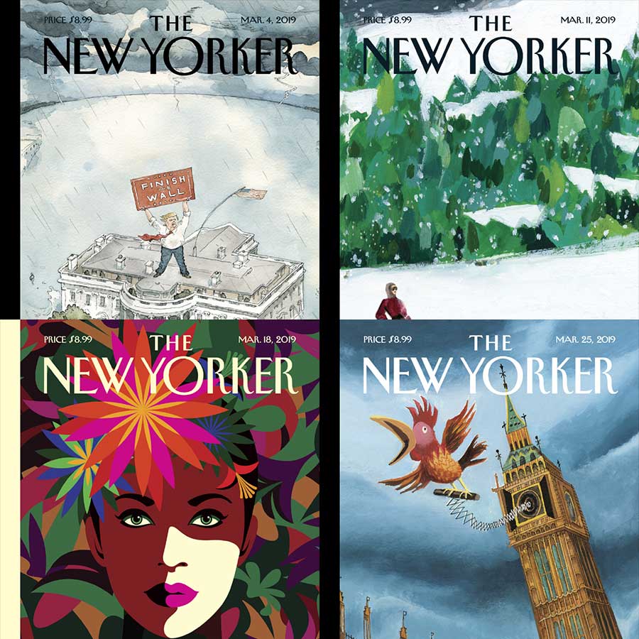 [美国版]the new yorker 纽约客杂志 2019年3月刊合集(4本)