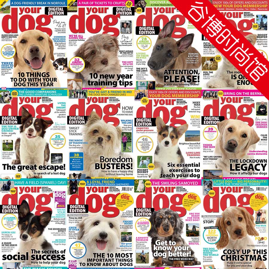 [英国版]Your Dog 宠物狗杂志 2020年合集(全12本)